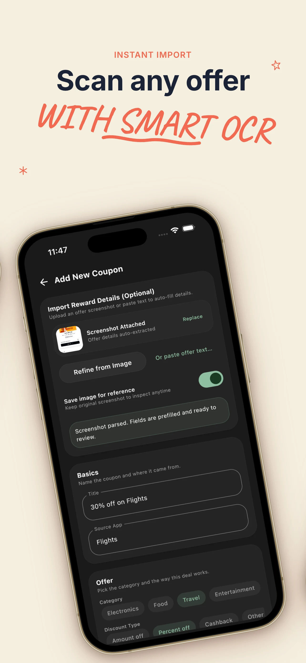 Snag Screenshot OCR Import